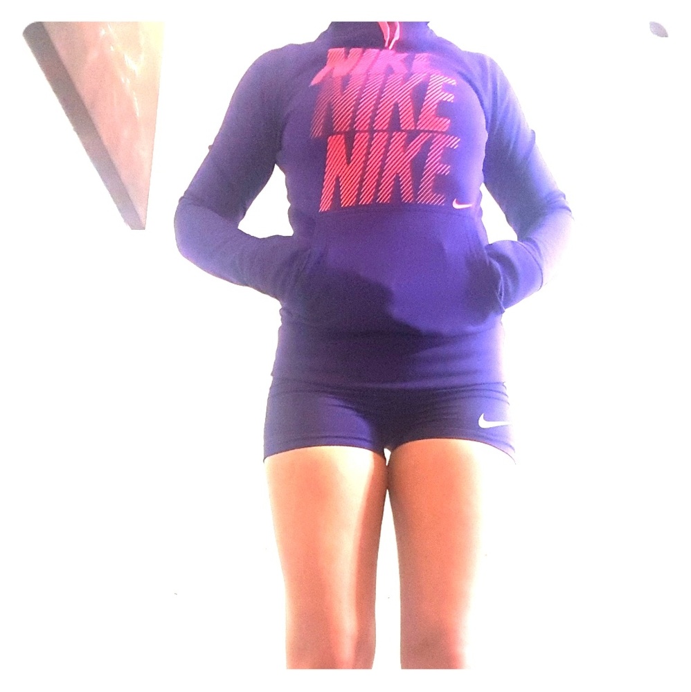 NWOT Nike hoodie and Nike pro shorts